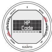 SUUNTO D9 - PAIRING AND CODE SELECTION - 2