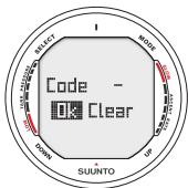 SUUNTO D9 - PAIRING AND CODE SELECTION - 3