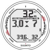 SUUNTO D9 - CEILING, CEILING ZONE, FLOOR AND DECOMPRESSION RANGE - 2