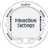 SUUNTO HELO 2 - 5.9.MIXED GAS DIVE mode settings - 3