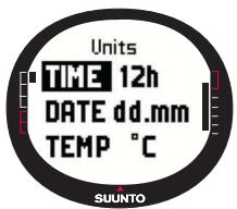 SUUNTO M9 - Setting the display information - 3