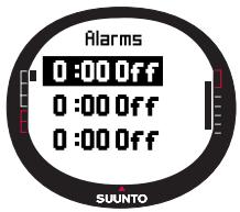 SUUNTO M9 - Activating alarms - 2