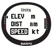 SUUNTO M9 - Setting the distance unit - 1