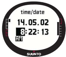 SUUNTO M9 - Setting the time and the dual time - 3
