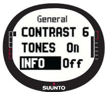 SUUNTO M9 - Setting the display information - 1