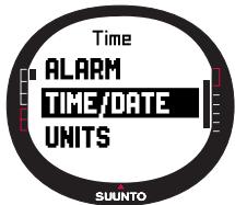 SUUNTO M9 - Setting the time and the dual time - 4