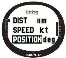 SUUNTO M9 - Setting the position format - 1