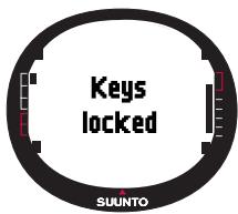 SUUNTO M9 - Deactivating the key lock - 1