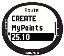 SUUNTO M9 - Creating a new route - 3