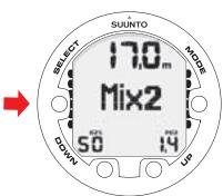 SUUNTO VYPER 2 - Gas change and multiple breathing gas mixes - 1