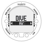 SUUNTO VYPER 2 - DIVE mode settings - 1