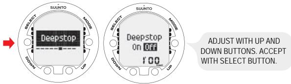 SUUNTO VYPER 2 - Setting the Safety Stops/Deep Stops - 1