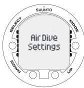 SUUNTO VYPER 2 - DIVE mode settings - 3