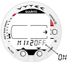 SUUNTO VYTEC - Nitrox/Oxygen Settings [4 NITROX] - 4