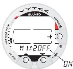 SUUNTO VYTEC DS - Nitrox/Oxygen Settings [4 NITROX] - 5