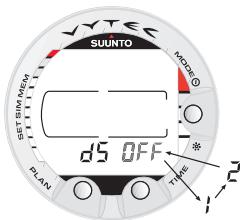 SUUNTO VYTEC DS - Nitrox/Oxygen Settings [4 NITROX] - 1