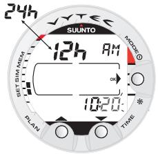 SUUNTO VYTEC DS - Backlight Setting [1 LIGHT] - 1