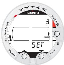SUUNTO VYTEC DS - THE USE OF THE MENU BASED FUNCTIONS - 4