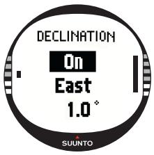 SUUNTO X10 - Setting the compass declination manually - 1