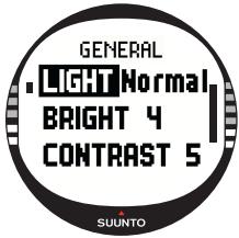 SUUNTO X10 - Setting the light - 1