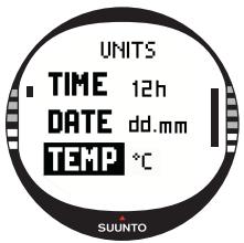 SUUNTO X10 - Setting the altitude unit - 1