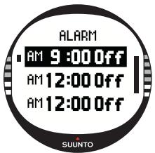 SUUNTO X10 - Deactivating alarms - 1