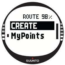 SUUNTO X10 - Creating a new route - 2