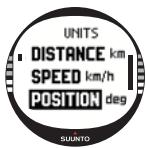 SUUNTO X10 - Setting the position format - 1