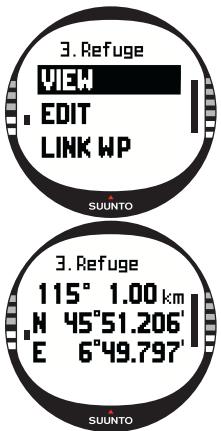 SUUNTO X10 - Viewing waypoints - 1