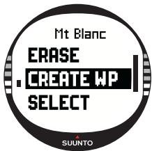 SUUNTO X10 - Creating a new waypoint to a route by entering the coordinates - 1