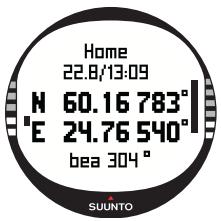 SUUNTO X10 - Find Home data display - 1