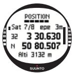 SUUNTO X10 - Setting the position format - 5