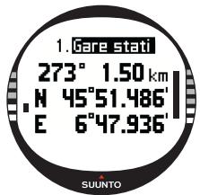 SUUNTO X10 - Creating a new waypoint to a route by entering the coordinates - 2