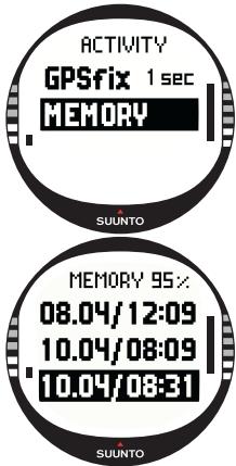 SUUNTO X10 - Memory - 1