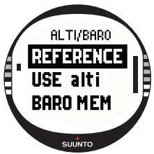 SUUNTO X10 - Reference altitude - 1
