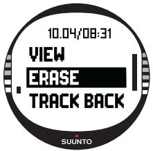 SUUNTO X10 - Erasing log files - 2