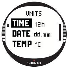SUUNTO X10 - Setting the time format - 1