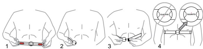 SUUNTO M2 - PUTTING ON HR BELT - 2