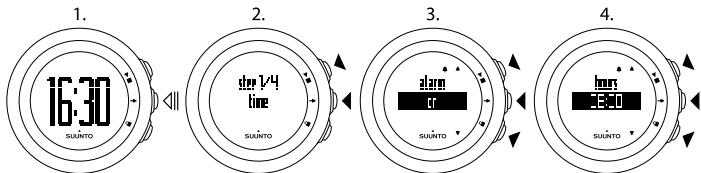 SUUNTO M2 - Example: adjusting alarm settings - 1
