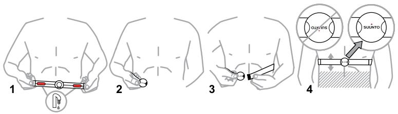 SUUNTO T4D - Putting on your transmitter belt - 1