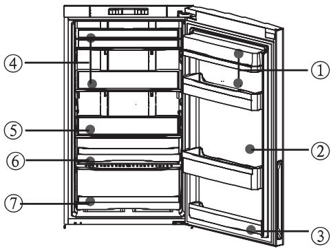 HAIER CFE633CW - About the fridge storage compartment - 5