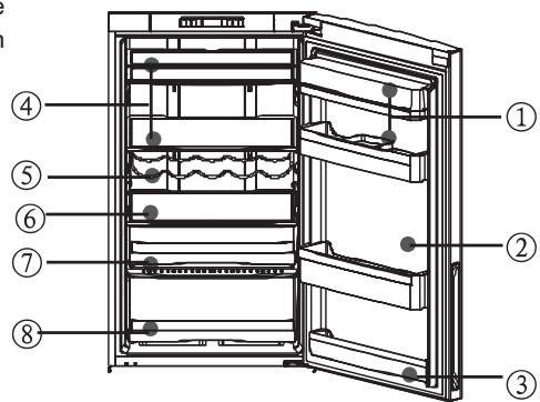 HAIER CFL633CS - Recommended storage areas for various foods - 1