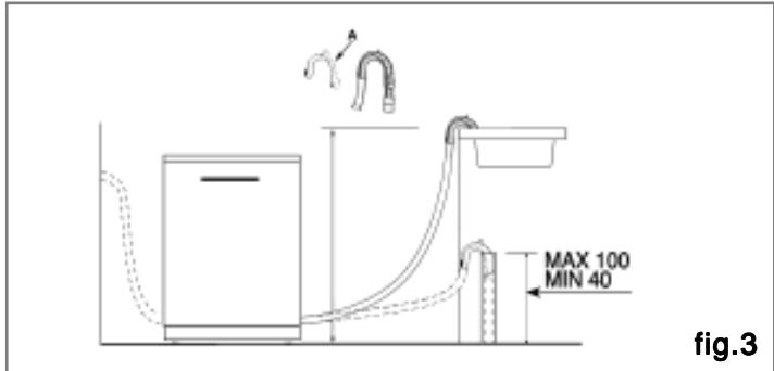HAIER DW12-CBE6 IS - Allacciamento del tubo di scarico - 1
