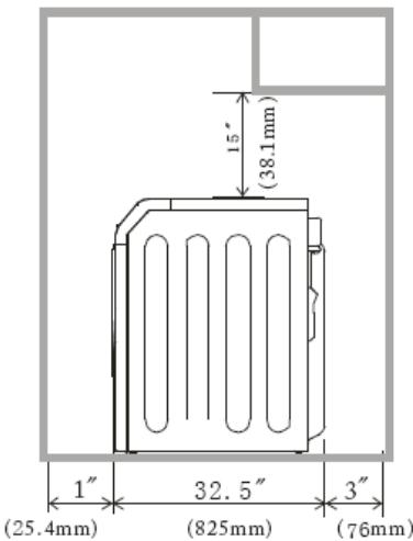 HAIER HDG 5300 AW - COLOCACION DE LA SECADA EN UN ARMARIO O EN UN LUGAR AHUECADO - 2