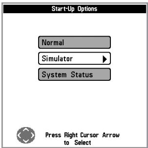 HUMMINBIRD 141C - Start-Up Options Menu - 1