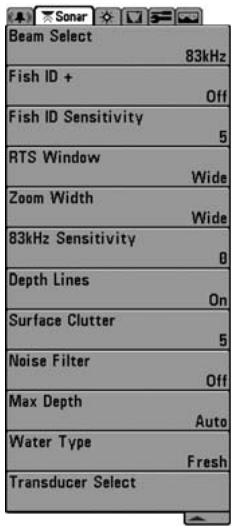 HUMMINBIRD 383C - The Menu System - 4