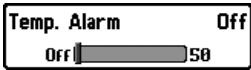 HUMMINBIRD 747C - To change the Aux. Temp. Alarm setting: - 1