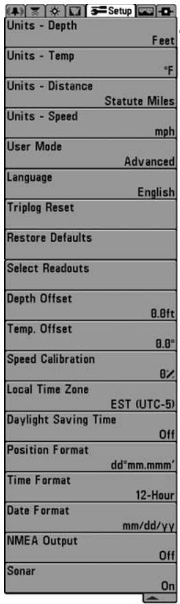 HUMMINBIRD 787C2 - To change the Alarm Tone setting: - 1