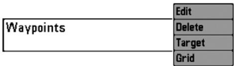 HUMMINBIRD 787C2 - To view the Waypoint [Name] Submenu: - 1