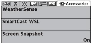 HUMMINBIRD 997C SI COMBO - Accessories Menu Tab - 2